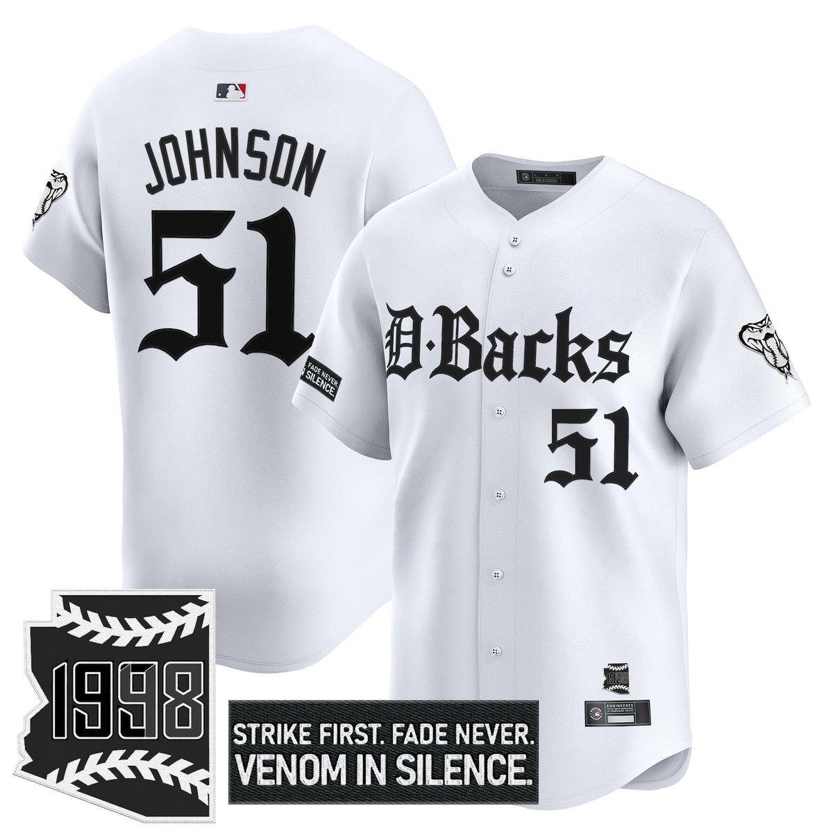 Men's Arizona Diamondbacks 'Gothic Desert Fang Edition' Vapor Premier Limited Jersey V2 - All Stitched