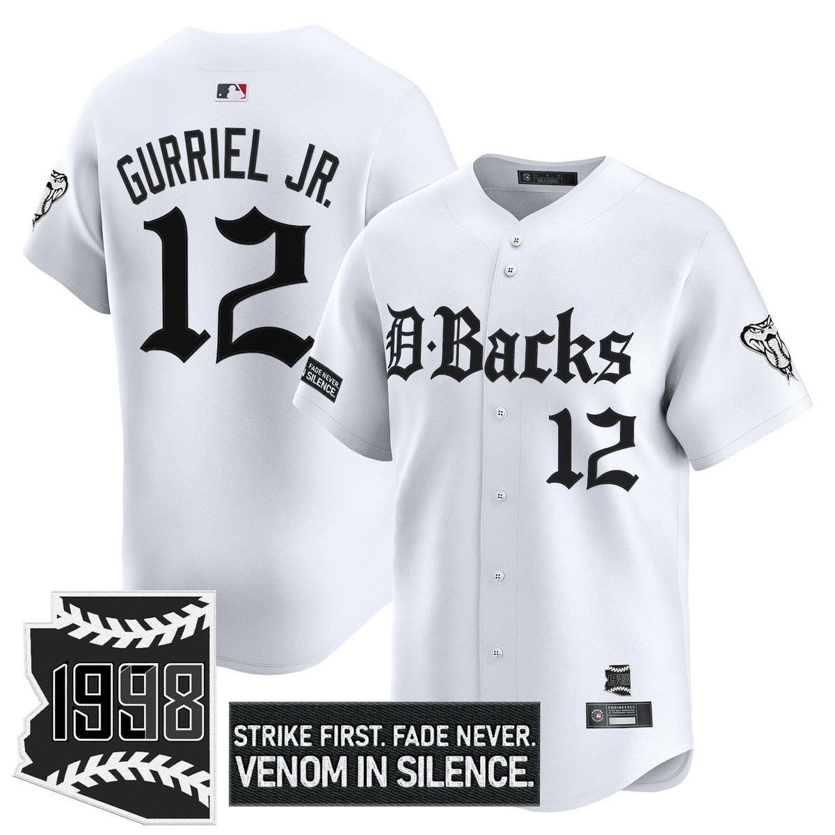 Men's Arizona Diamondbacks 'Gothic Desert Fang Edition' Vapor Premier Limited Jersey V2 - All Stitched
