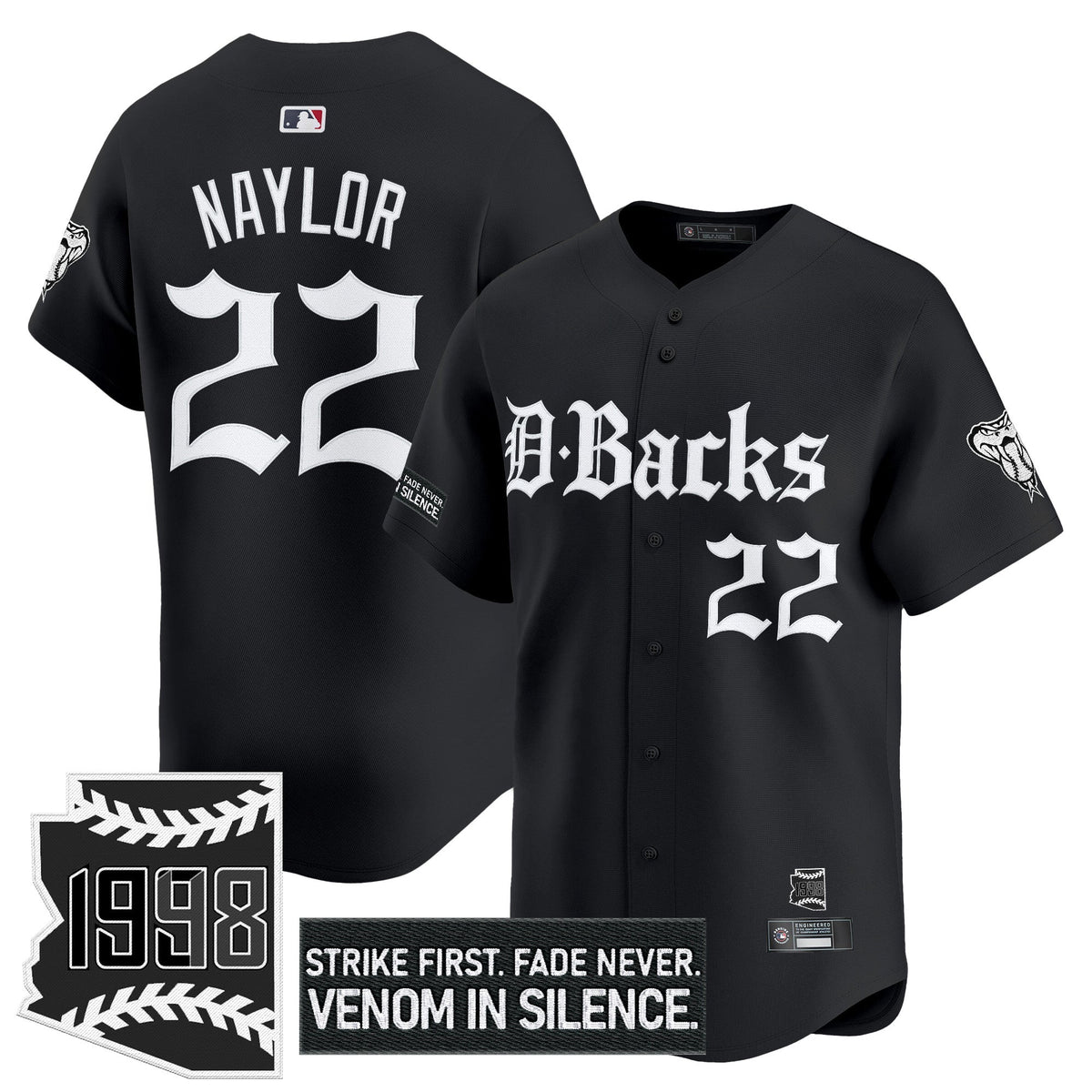 Men's Arizona Diamondbacks 'Gothic Desert Fang Edition' Vapor Premier Limited Jersey V2 - All Stitched