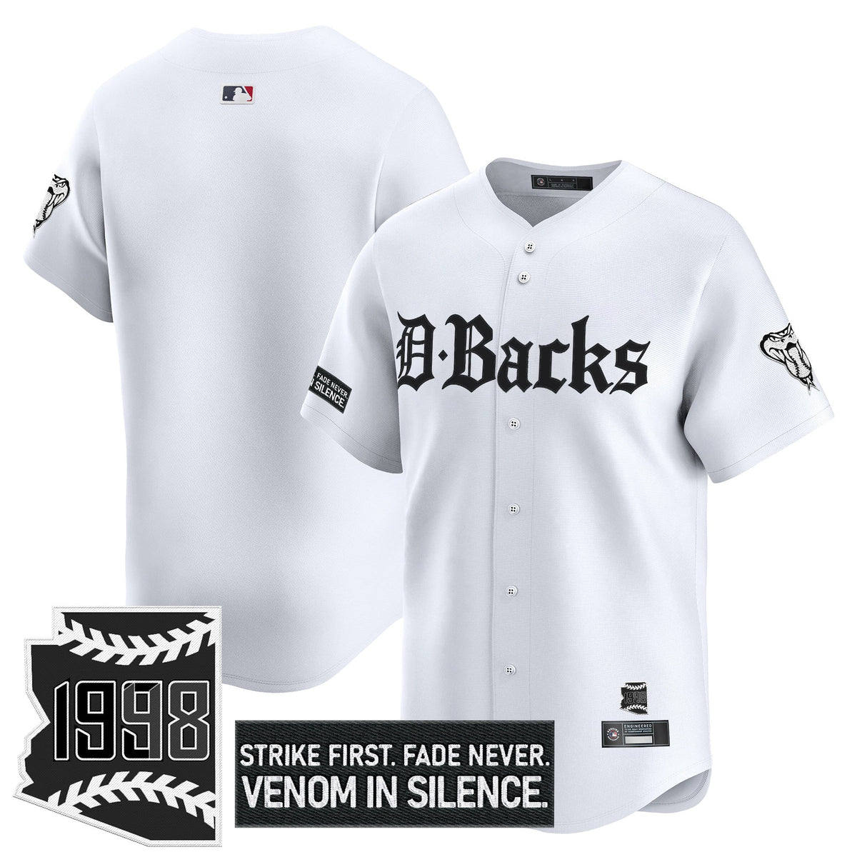 Men's Arizona Diamondbacks 'Gothic Desert Fang Edition' Vapor Premier Limited Jersey V2 - All Stitched