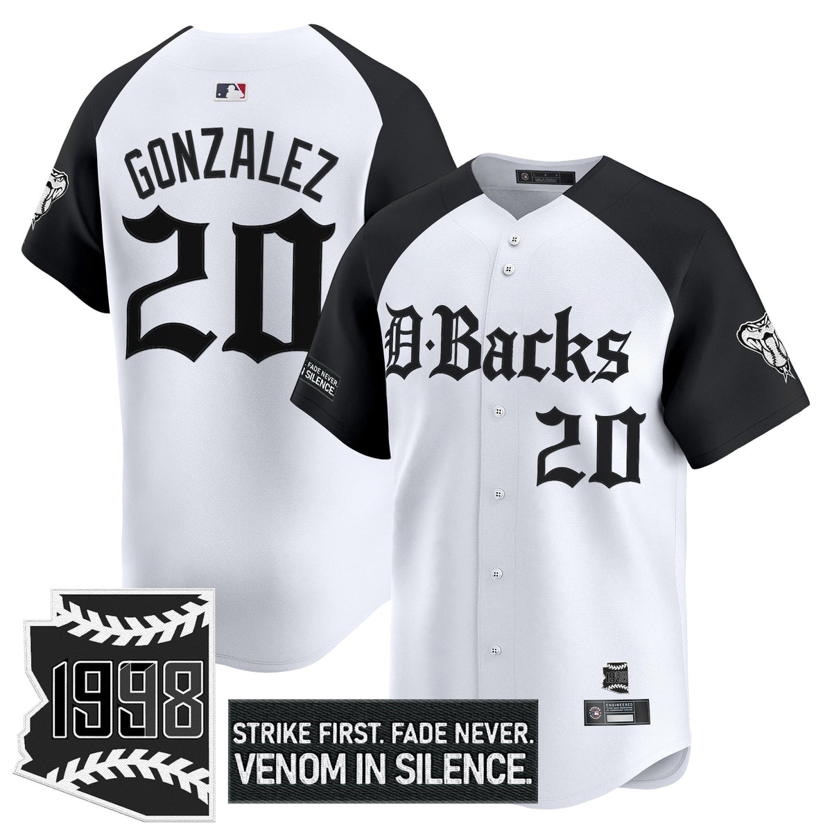 Men's Arizona Diamondbacks 'Gothic Desert Fang Edition' Vapor Premier Limited Jersey V2 - All Stitched