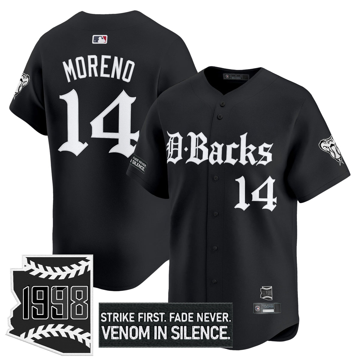 Men's Arizona Diamondbacks 'Gothic Desert Fang Edition' Vapor Premier Limited Jersey V2 - All Stitched