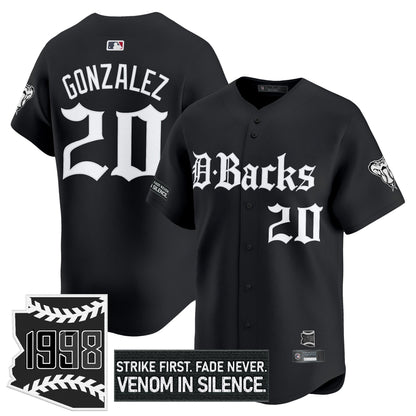 Men's Arizona Diamondbacks 'Gothic Desert Fang Edition' Vapor Premier Limited Jersey V2 - All Stitched