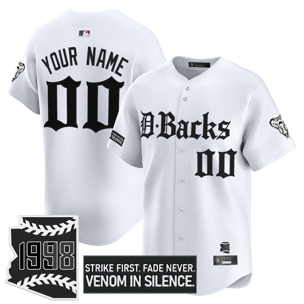 Arizona Diamondbacks 'Gothic Desert Fang Edition' Vapor Premier Limited Custom Jersey V2 - All Stitched