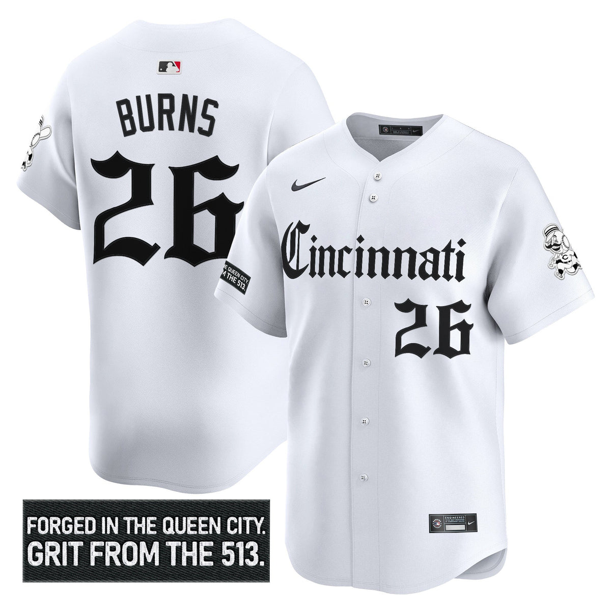 Men's Cincinnati Reds 'Gothic Queen City Edition' Vapor Premier Limited Jersey - All Stitched