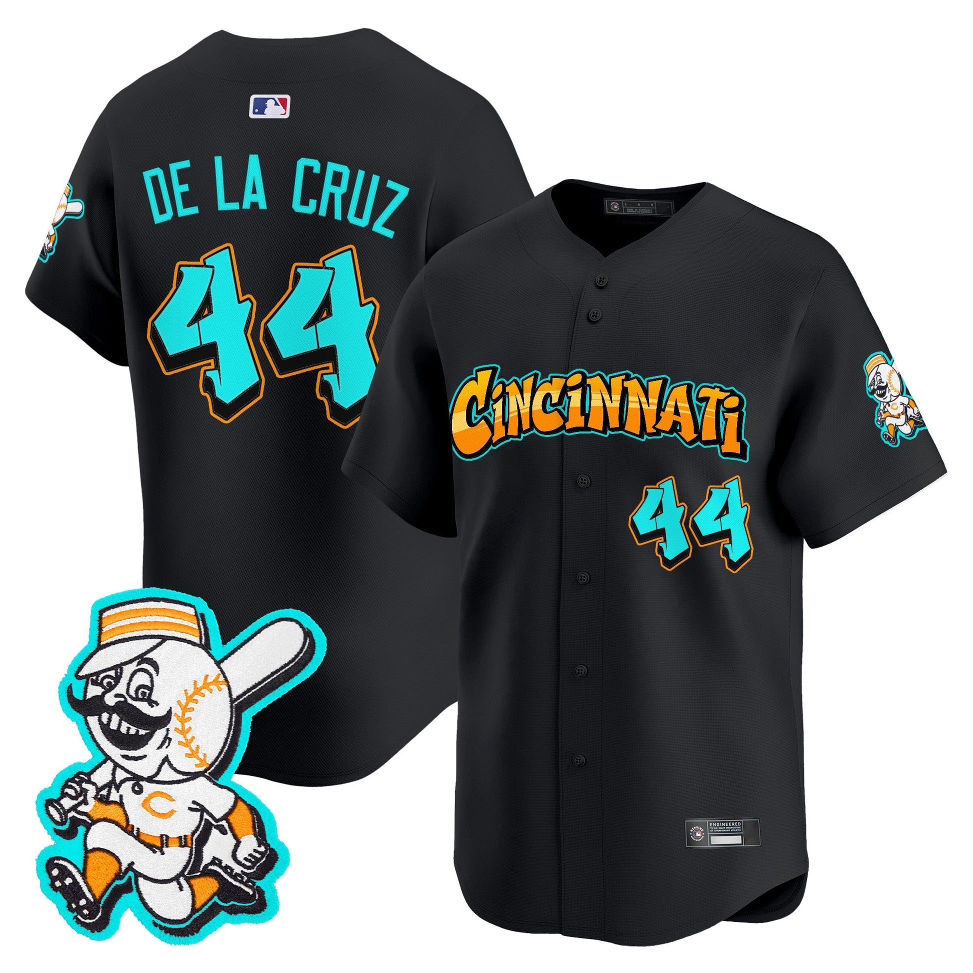 Men's Cincinnati Reds 'Graffiti Queen City Edition' Vapor Premier Limited Jersey - All Stitched