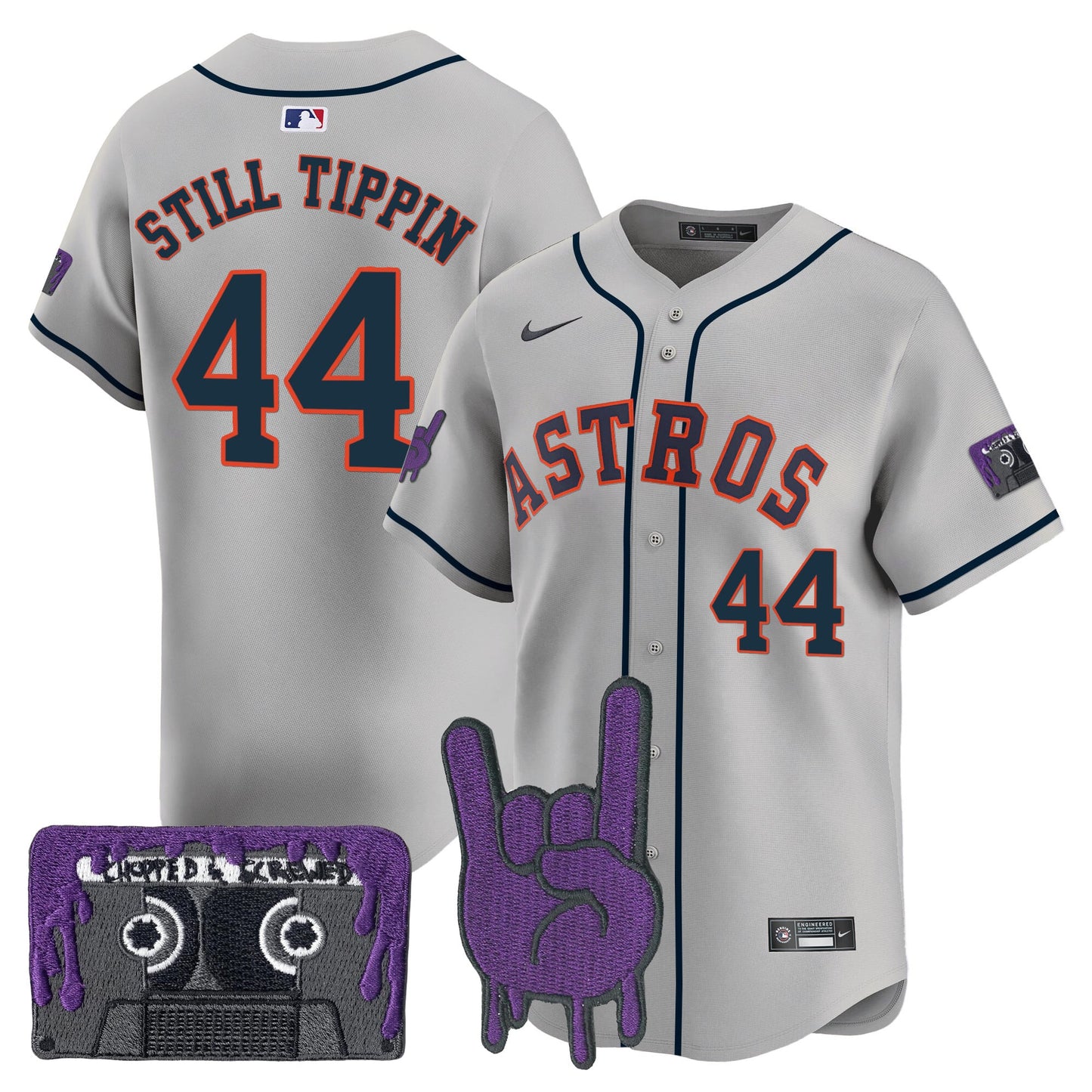 Houston Astros DJ Screw Patch Vapor Premier Limited Jersey - All Stitched