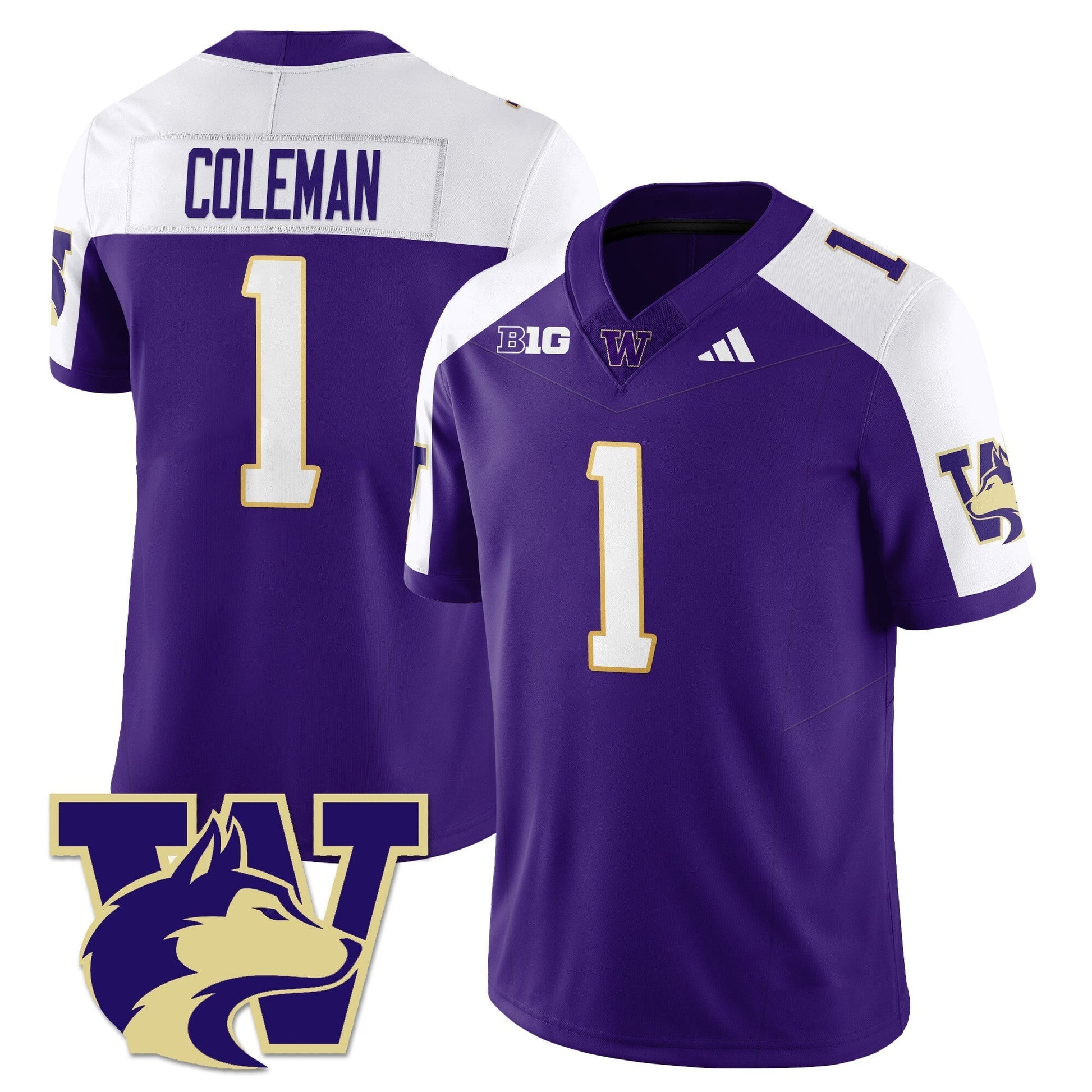 Men's Washington Husky Football 2025 Vapor Limited Jersey - All Stitched