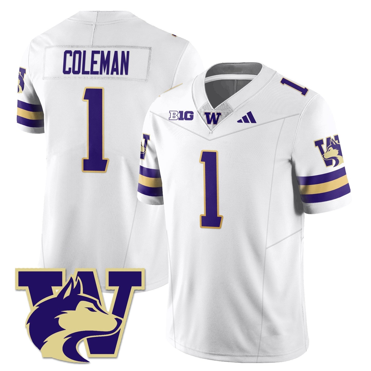 Men's Washington Husky Football 2025 Vapor Limited Jersey - All Stitched