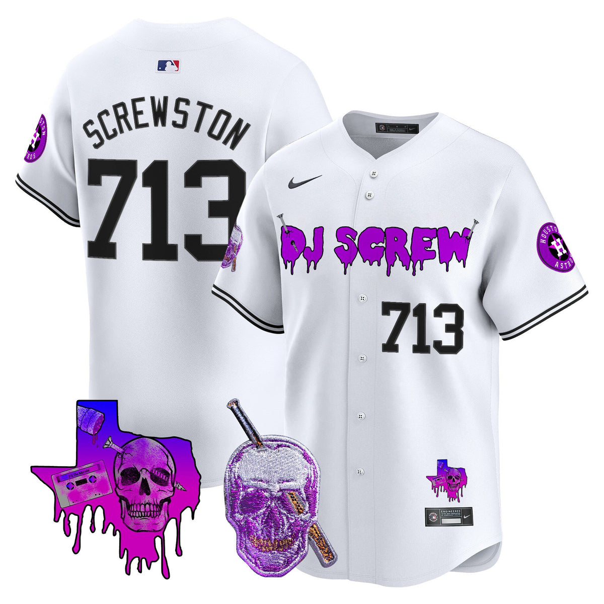 Men's Astros DJ Screw Vapor Premier Limited Jersey - All Stitched