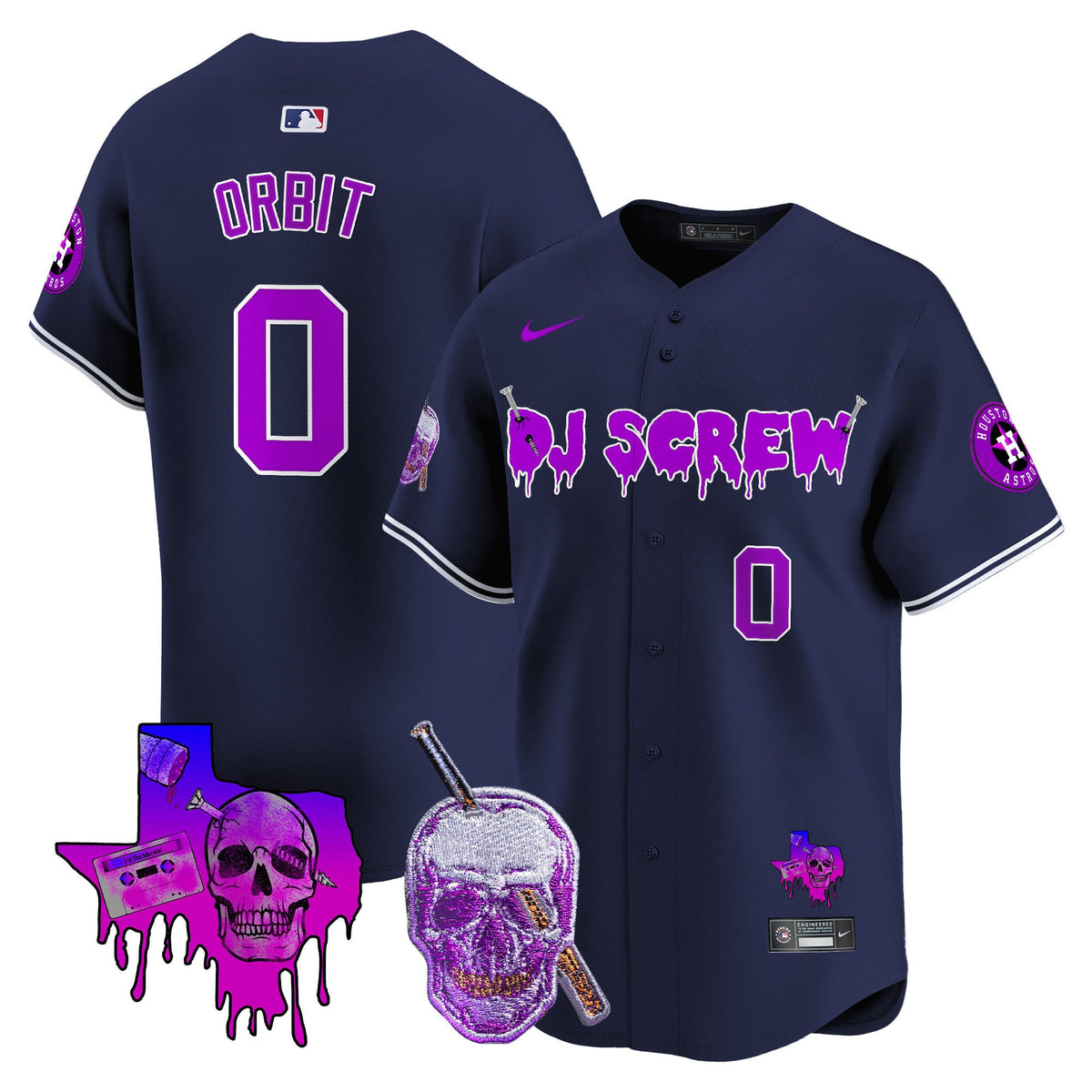 Men's Astros DJ Screw Vapor Premier Limited Jersey - All Stitched