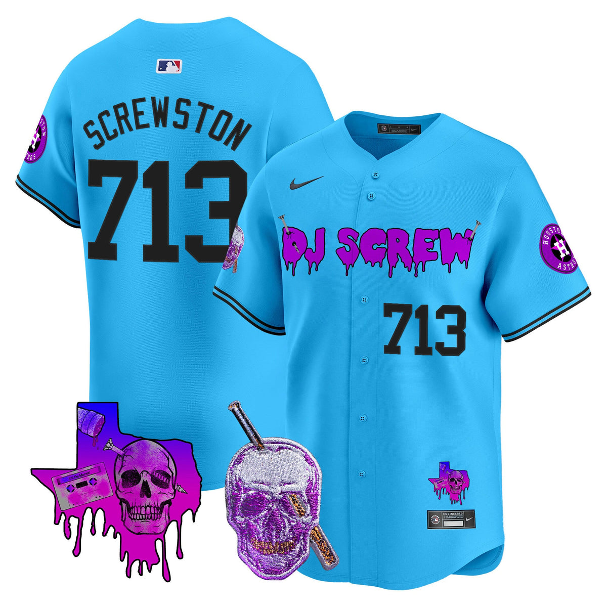 Men's Astros DJ Screw Vapor Premier Limited Jersey - All Stitched