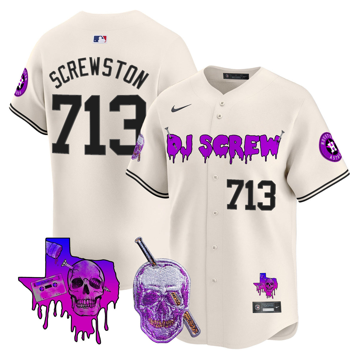 Men's Astros DJ Screw Vapor Premier Limited Jersey - All Stitched