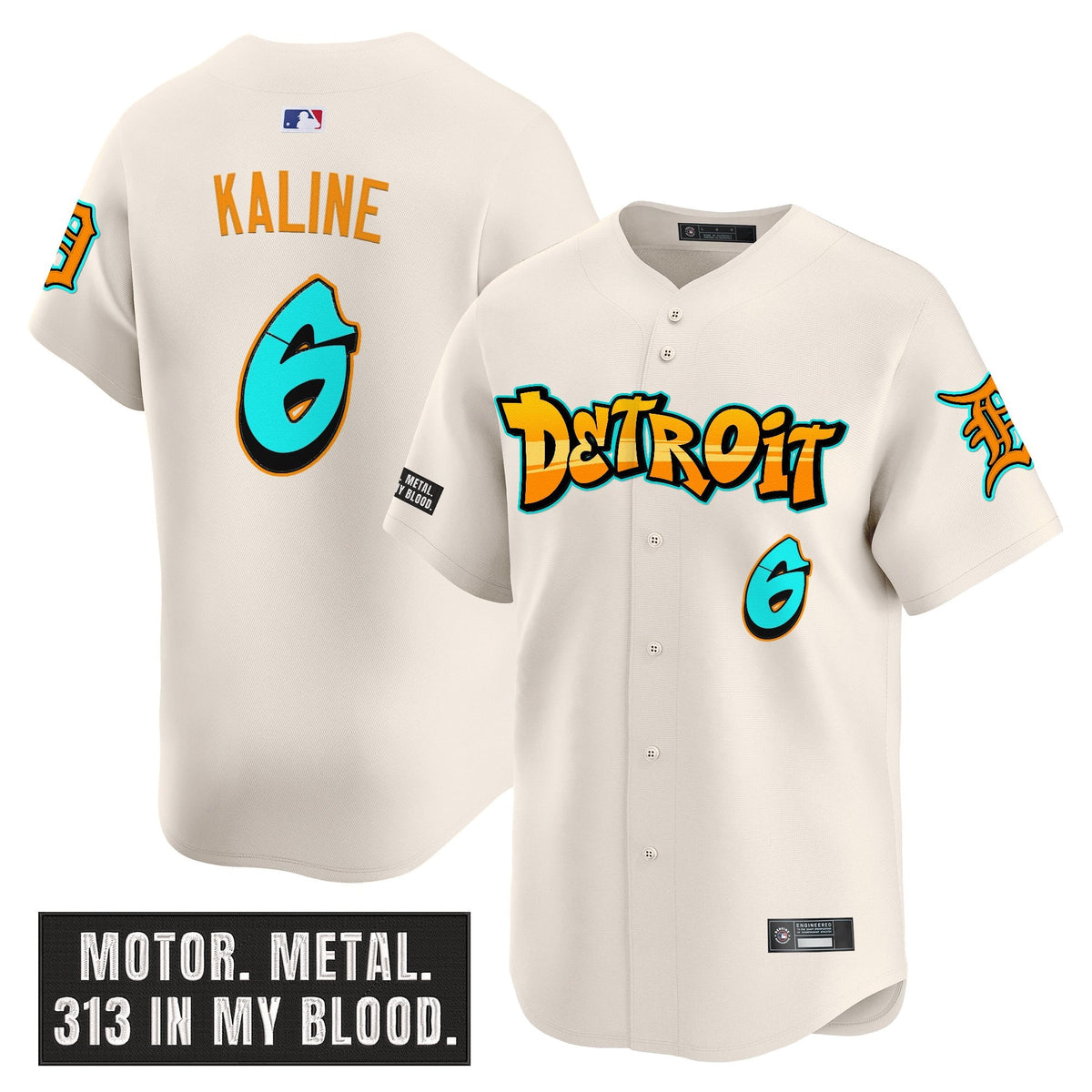 Men's Detroit Tigers 'Graffiti Motor City Edition' Vapor Premier Limited Jersey - All Stitched