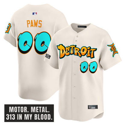 Men's Detroit Tigers 'Graffiti Motor City Edition' Vapor Premier Limited Jersey - All Stitched