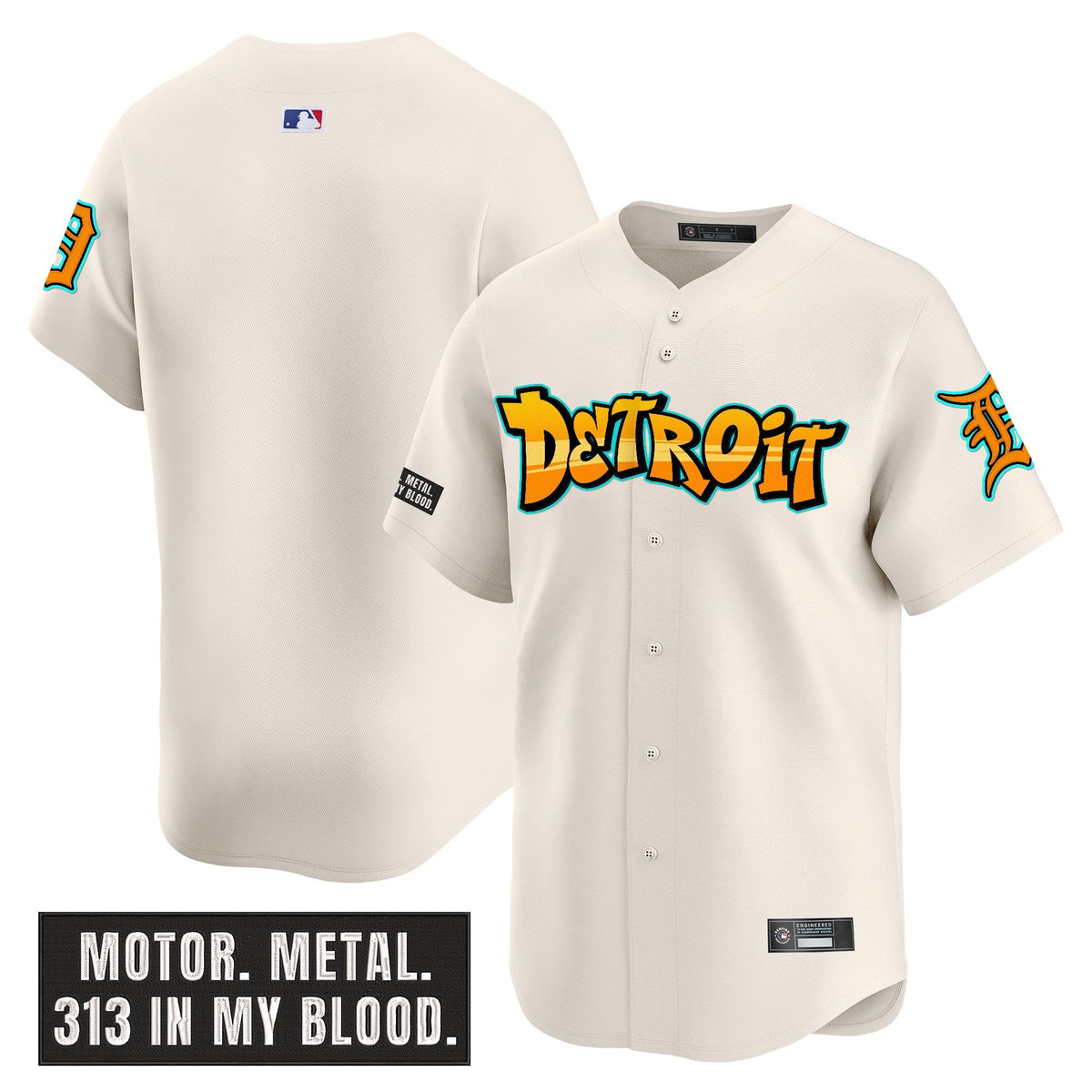 Men's Detroit Tigers 'Graffiti Motor City Edition' Vapor Premier Limited Jersey - All Stitched