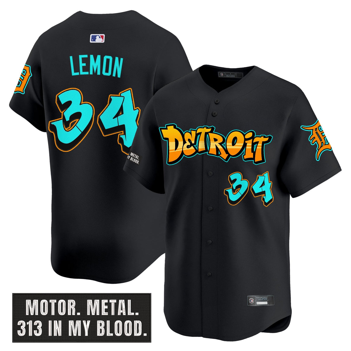 Men's Detroit Tigers 'Graffiti Motor City Edition' Vapor Premier Limited Jersey - All Stitched