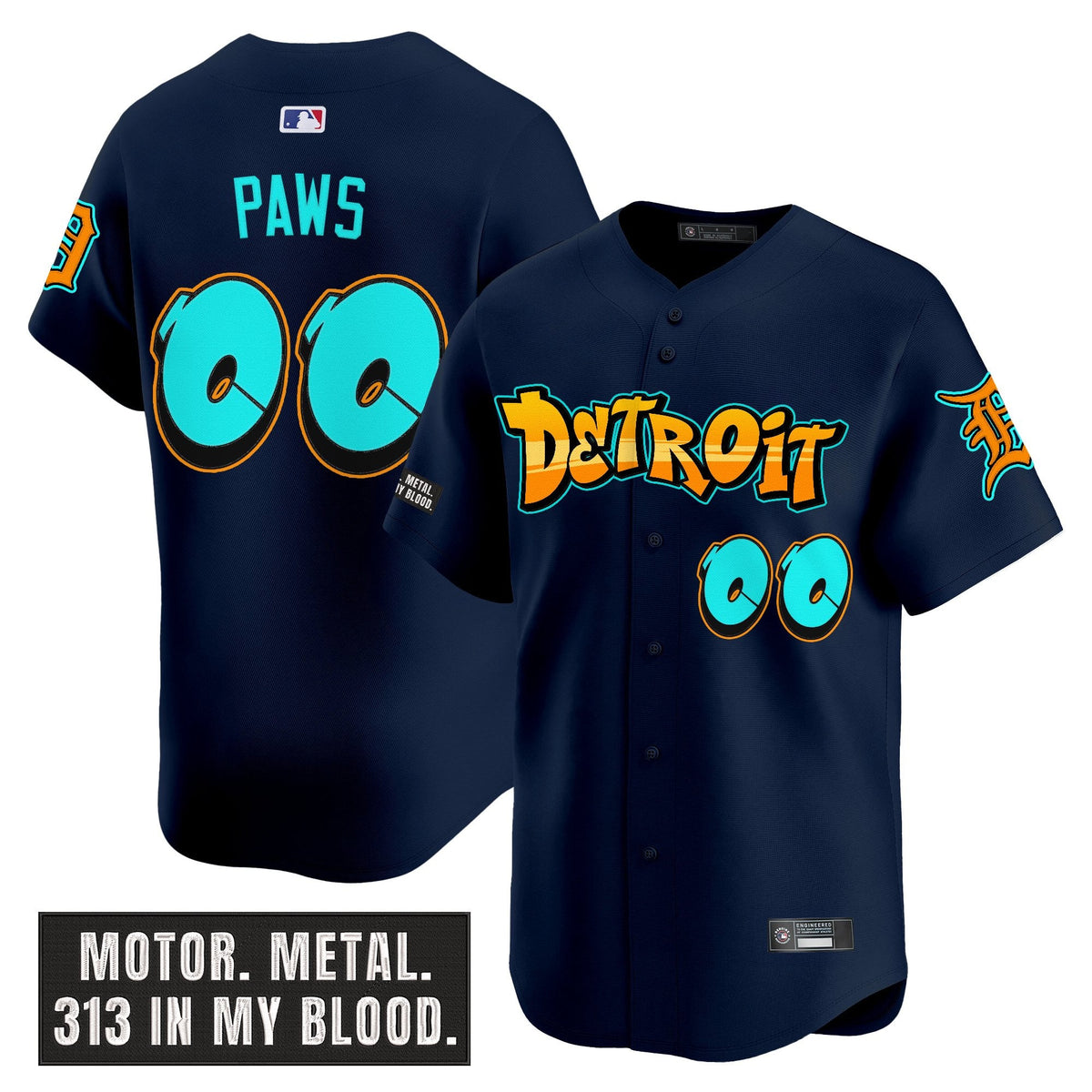 Men's Detroit Tigers 'Graffiti Motor City Edition' Vapor Premier Limited Jersey - All Stitched
