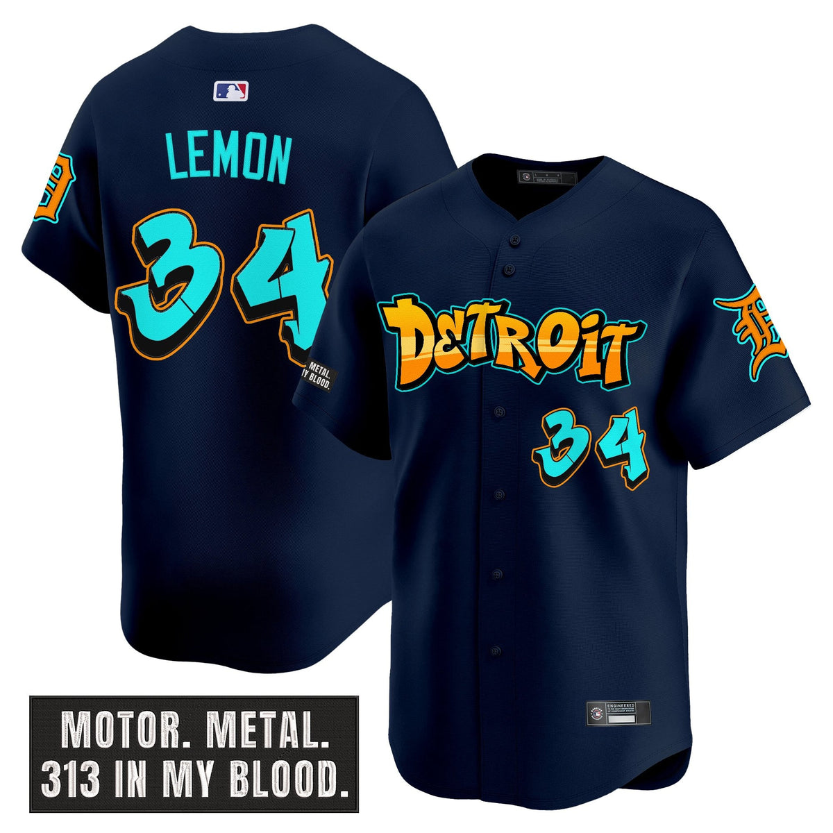Men's Detroit Tigers 'Graffiti Motor City Edition' Vapor Premier Limited Jersey - All Stitched