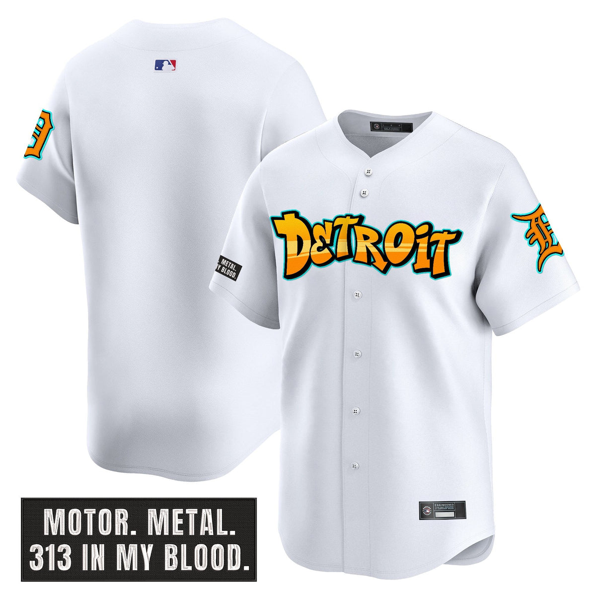 Men's Detroit Tigers 'Graffiti Motor City Edition' Vapor Premier Limited Jersey - All Stitched