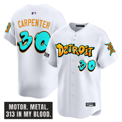 Men's Detroit Tigers 'Graffiti Motor City Edition' Vapor Premier Limited Jersey - All Stitched