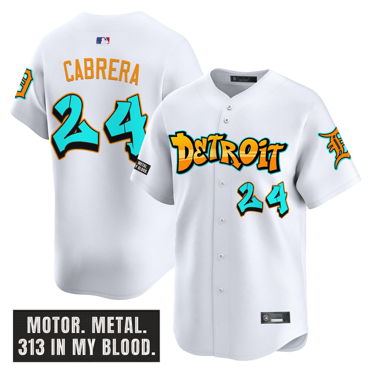 Men's Detroit Tigers 'Graffiti Motor City Edition' Vapor Premier Limited Jersey - All Stitched
