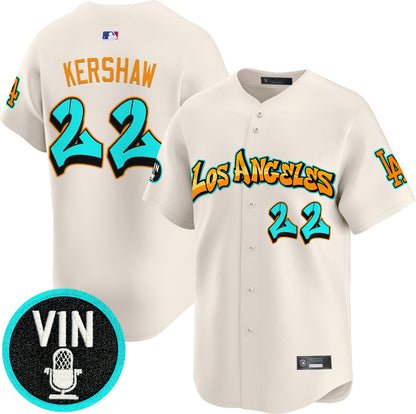Men's Los Angeles Dodgers 'Graffiti Street Style Edition' Vapor Premier Limited Jersey - All Stitched
