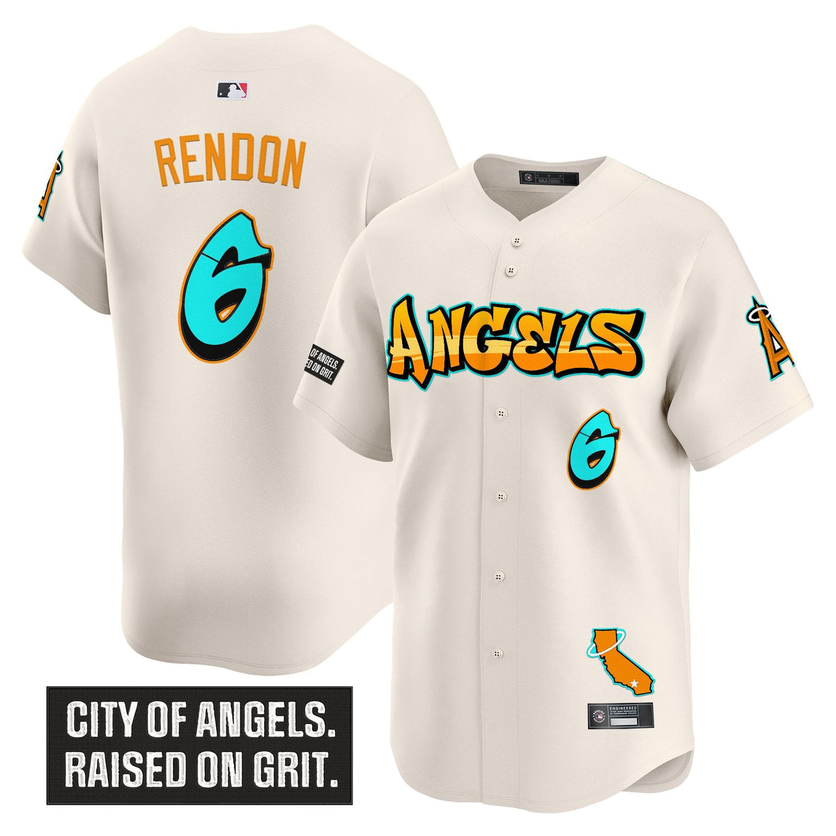 Men's Los Angeles Angels 'Graffiti Halo Drop Edition' Vapor Premier Limited Jersey - All Stitched