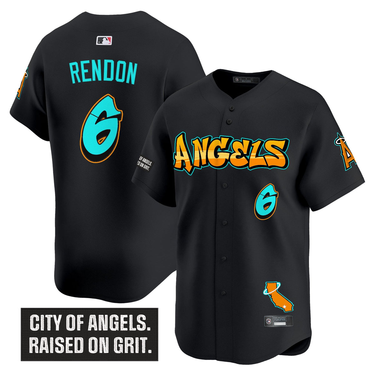 Men's Los Angeles Angels 'Graffiti Halo Drop Edition' Vapor Premier Limited Jersey - All Stitched