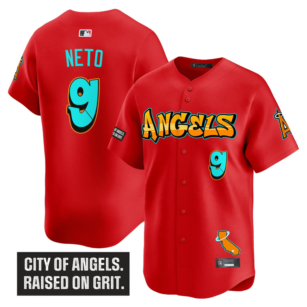Men's Los Angeles Angels 'Graffiti Halo Drop Edition' Vapor Premier Limited Jersey - All Stitched