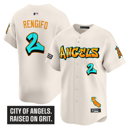 Men's Los Angeles Angels 'Graffiti Halo Drop Edition' Vapor Premier Limited Jersey - All Stitched