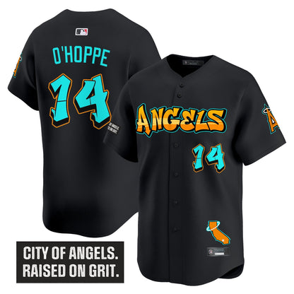 Men's Los Angeles Angels 'Graffiti Halo Drop Edition' Vapor Premier Limited Jersey - All Stitched