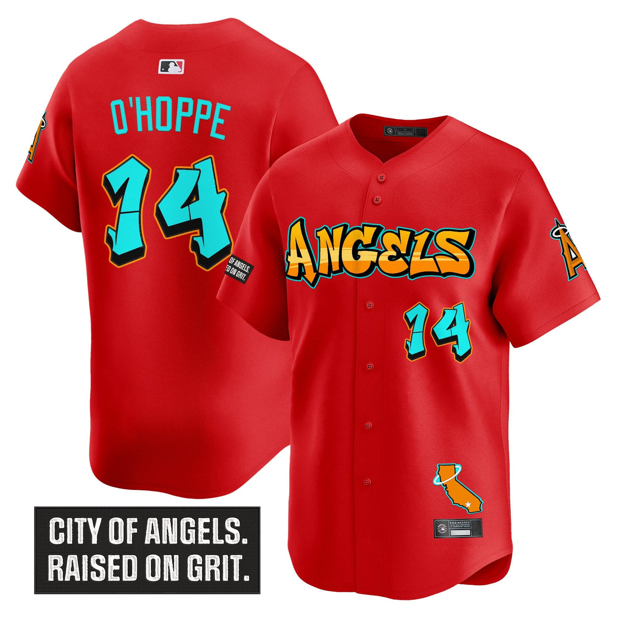 Men's Los Angeles Angels 'Graffiti Halo Drop Edition' Vapor Premier Limited Jersey - All Stitched