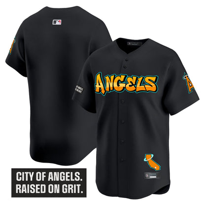Men's Los Angeles Angels 'Graffiti Halo Drop Edition' Vapor Premier Limited Jersey - All Stitched