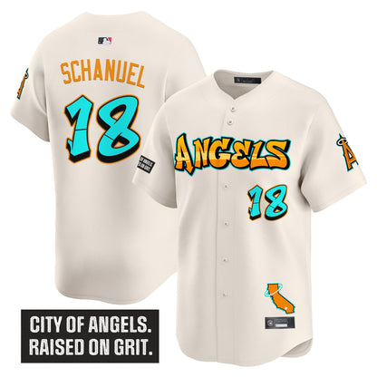 Men's Los Angeles Angels 'Graffiti Halo Drop Edition' Vapor Premier Limited Jersey - All Stitched