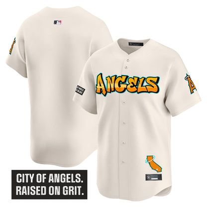 Men's Los Angeles Angels 'Graffiti Halo Drop Edition' Vapor Premier Limited Jersey - All Stitched