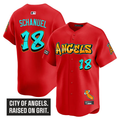 Men's Los Angeles Angels 'Graffiti Halo Drop Edition' Vapor Premier Limited Jersey - All Stitched