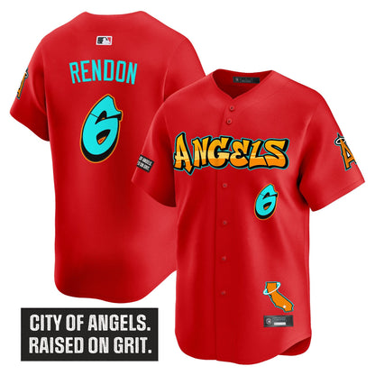Men's Los Angeles Angels 'Graffiti Halo Drop Edition' Vapor Premier Limited Jersey - All Stitched