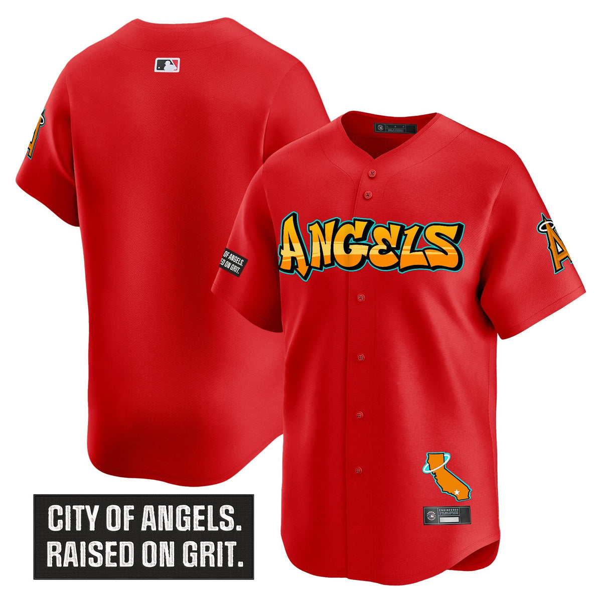Men's Los Angeles Angels 'Graffiti Halo Drop Edition' Vapor Premier Limited Jersey - All Stitched