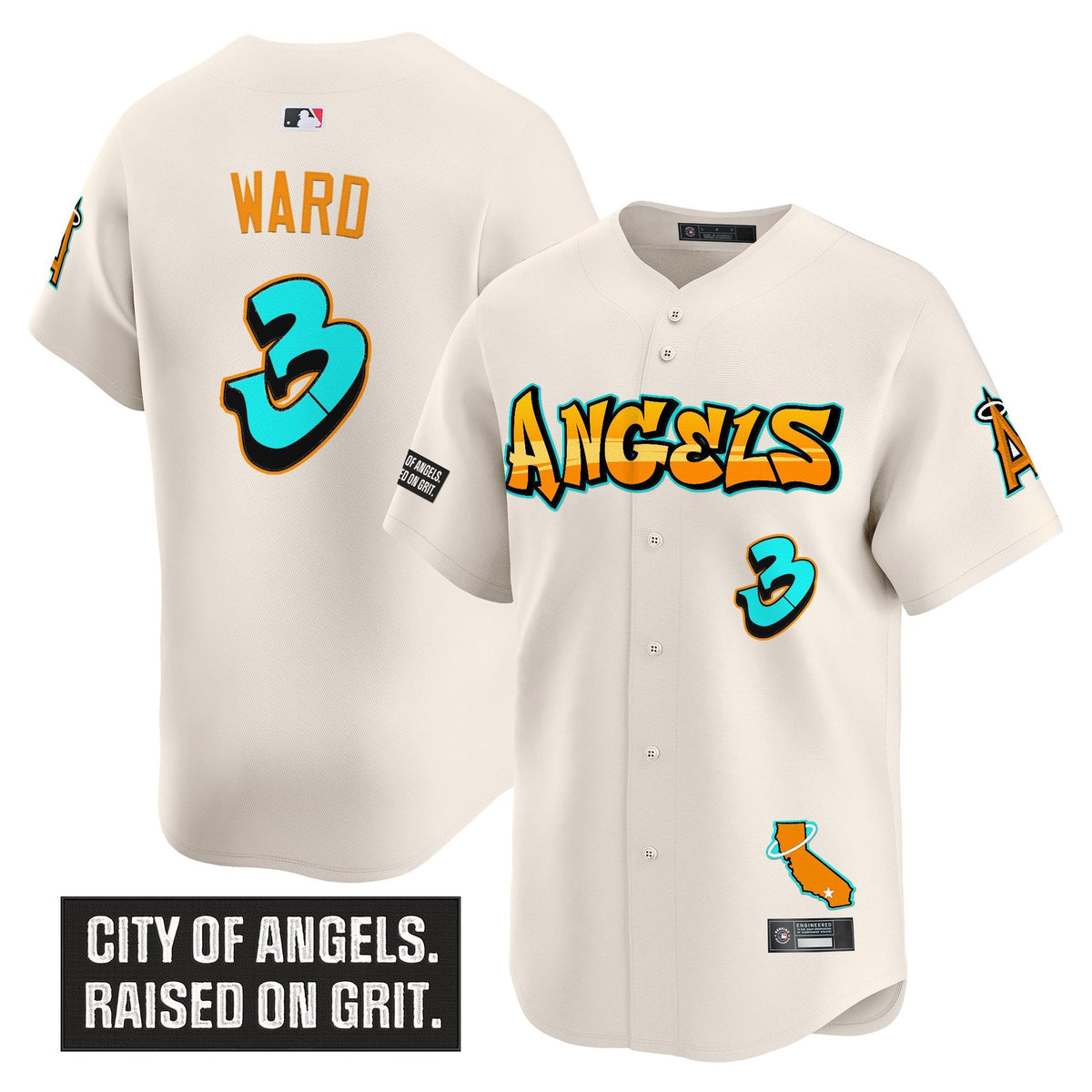 Men's Los Angeles Angels 'Graffiti Halo Drop Edition' Vapor Premier Limited Jersey - All Stitched