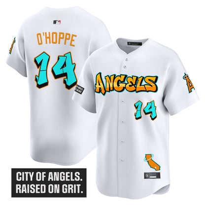 Men's Los Angeles Angels 'Graffiti Halo Drop Edition' Vapor Premier Limited Jersey - All Stitched