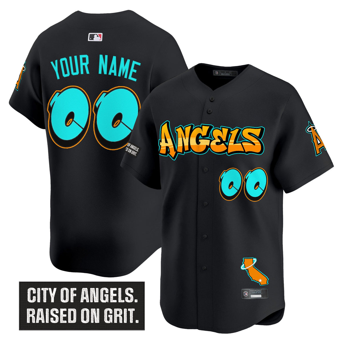 Los Angeles Angels 'Graffiti Halo Drop Edition' Vapor Premier Limited Custom Jersey - All Stitched