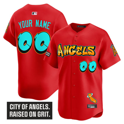 Los Angeles Angels 'Graffiti Halo Drop Edition' Vapor Premier Limited Custom Jersey - All Stitched