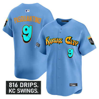 Men's Kansas City Royals 'Graffiti Crown Drop Edition' Vapor Premier Limited Jersey - All Stitched