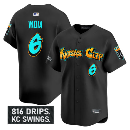 Men's Kansas City Royals 'Graffiti Crown Drop Edition' Vapor Premier Limited Jersey - All Stitched