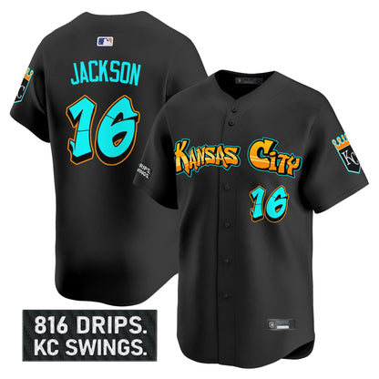 Men's Kansas City Royals 'Graffiti Crown Drop Edition' Vapor Premier Limited Jersey - All Stitched