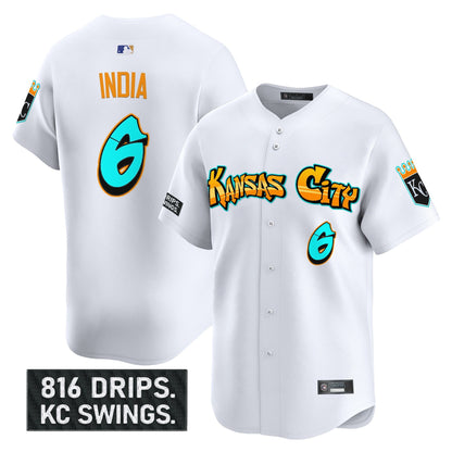 Men's Kansas City Royals 'Graffiti Crown Drop Edition' Vapor Premier Limited Jersey - All Stitched