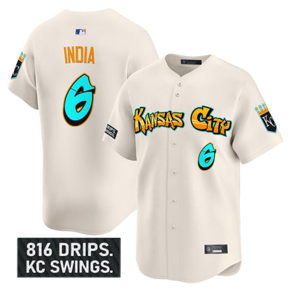 Men's Kansas City Royals 'Graffiti Crown Drop Edition' Vapor Premier Limited Jersey - All Stitched