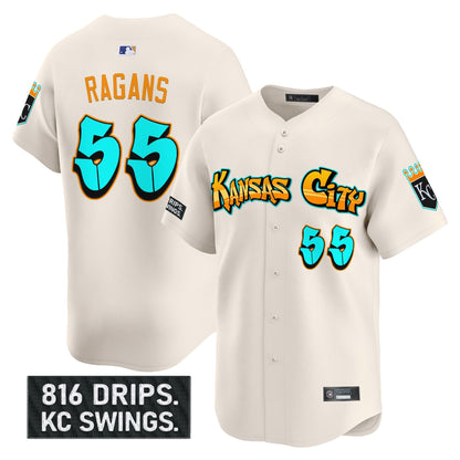 Men's Kansas City Royals 'Graffiti Crown Drop Edition' Vapor Premier Limited Jersey - All Stitched