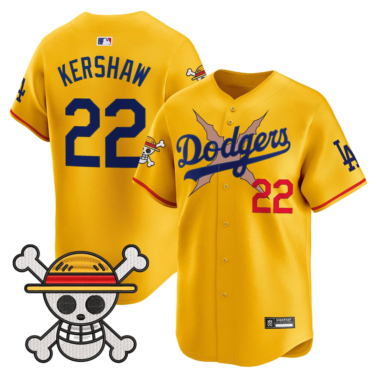 Men's Los Angeles Dodgers x One Piece Vapor Premier Limited Jersey - Stitched